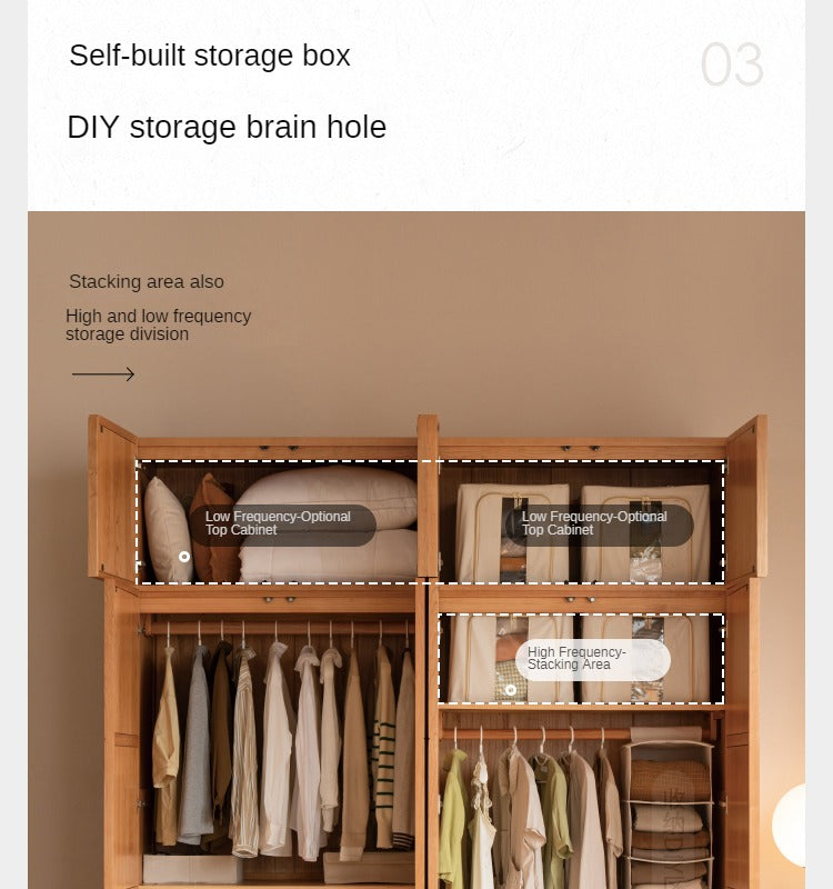 Cherry Wood Wardrobe Retro Style Skeleton Line.