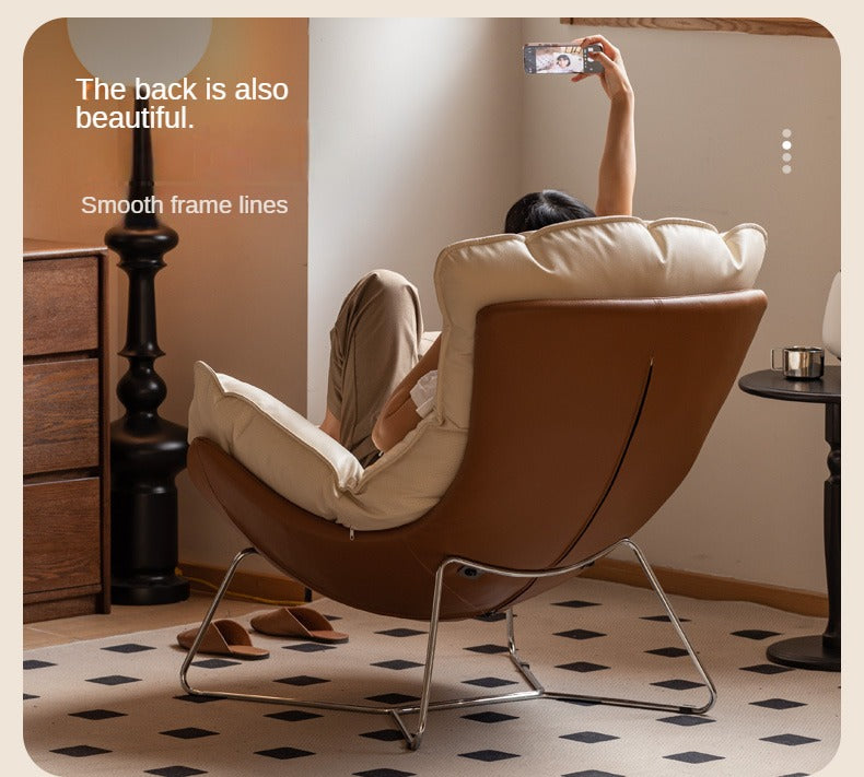 Leather Modern Simple Snail Armchair :