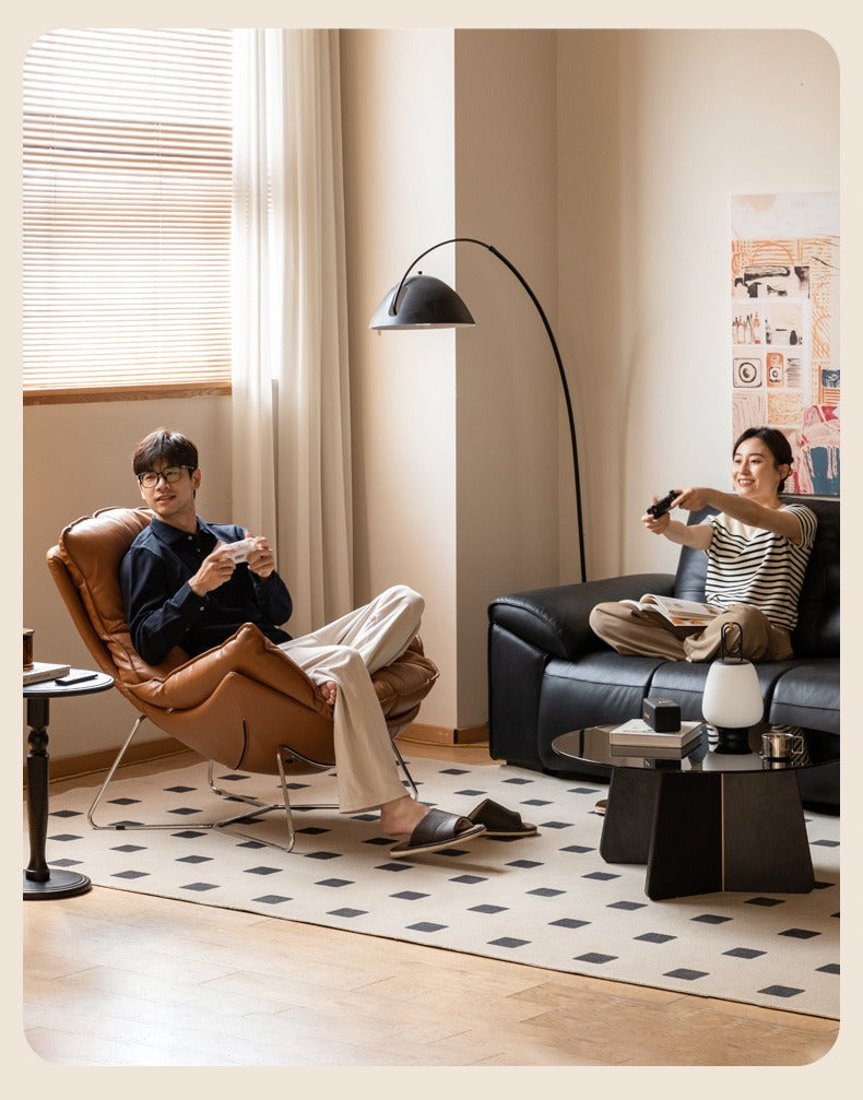 Leather Modern Simple Snail Armchair :