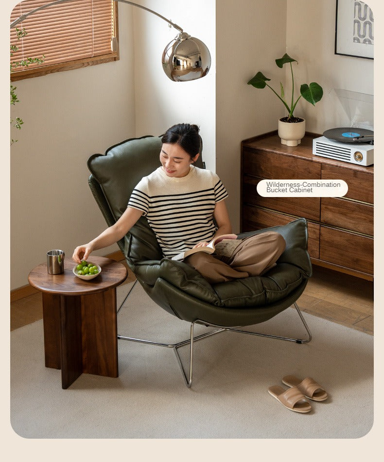 Leather Modern Simple Snail Armchair :