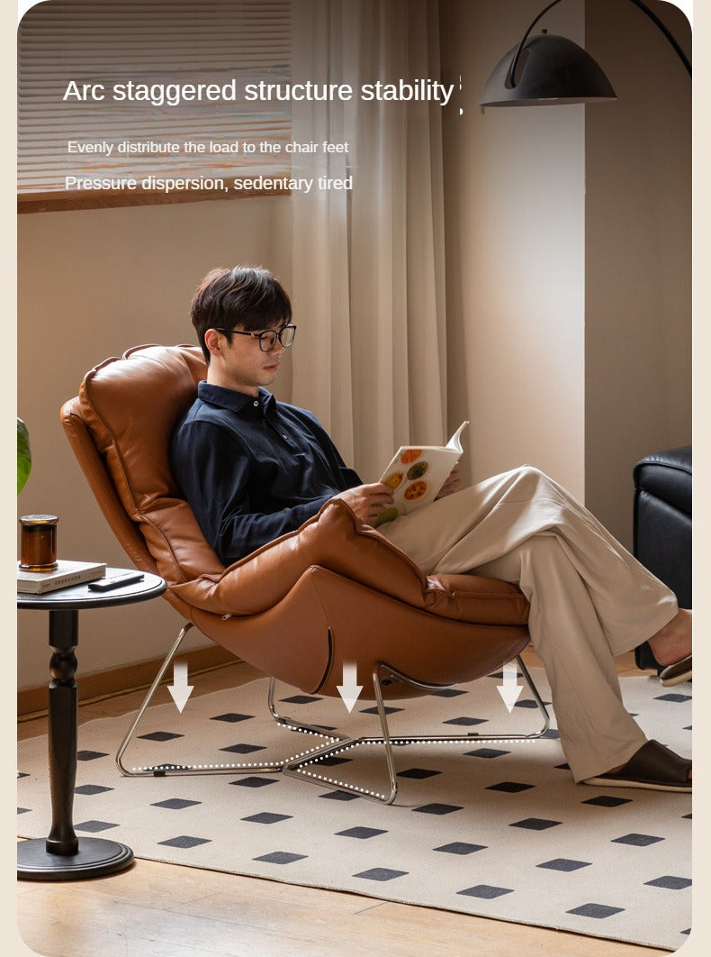 Leather Modern Simple Snail Armchair :