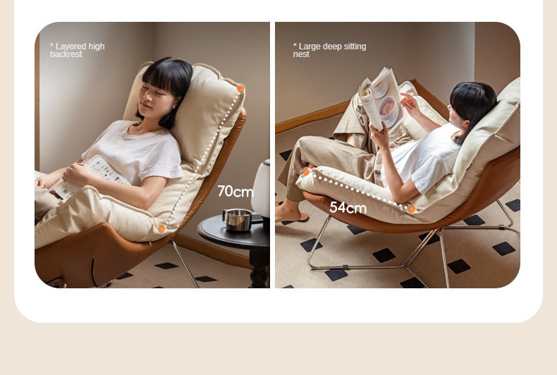 Leather Modern Simple Snail Armchair :