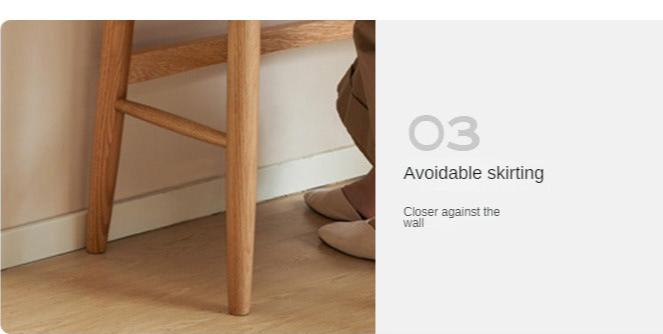 Beech Solid Wood Nordic Style Vanity Table.