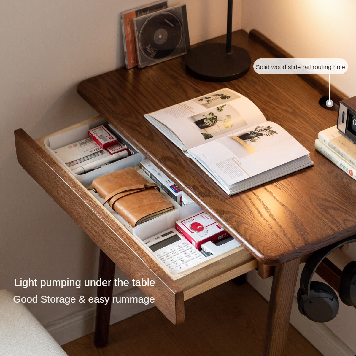 Oak Solid Wood Small Office Desk
