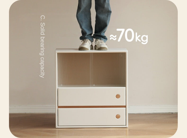 Solid Rubberwood, Poplar Solid Wood Multi-function Bookcase.