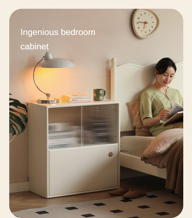 Solid Rubberwood, Poplar Solid Wood Multi-function Bookcase.