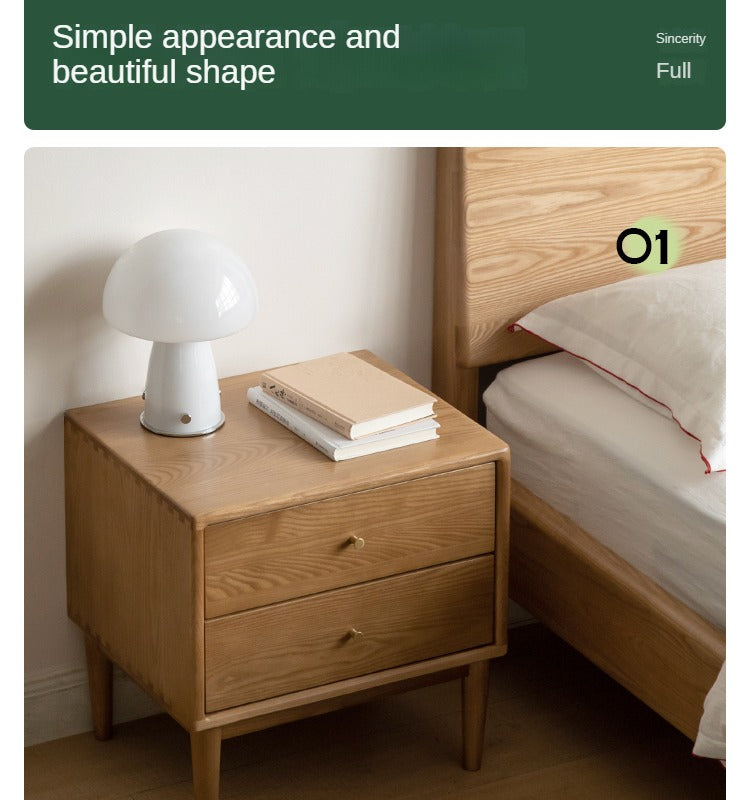 Ash, Cherry Solid Wood Modern Simple Nightstand
