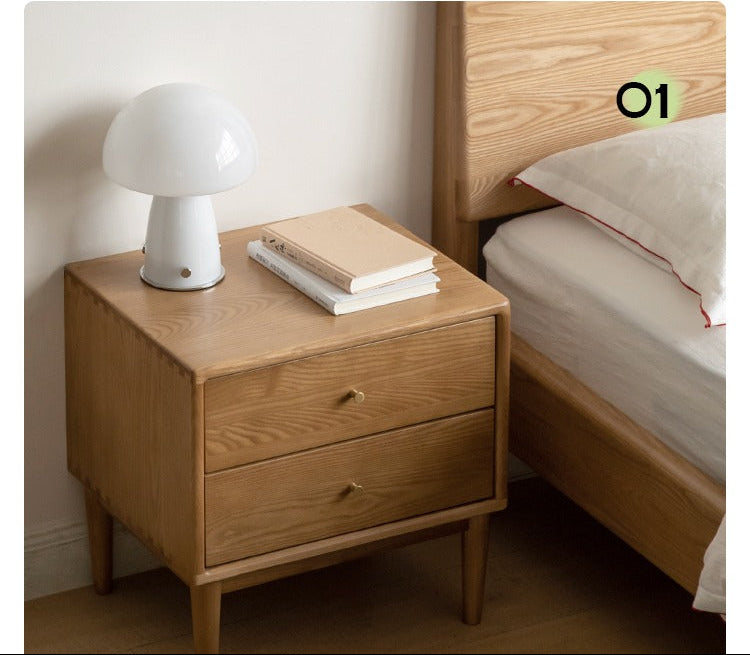 White Ash, Ash, Cherry Solid Wood Modern Simple Nightstand