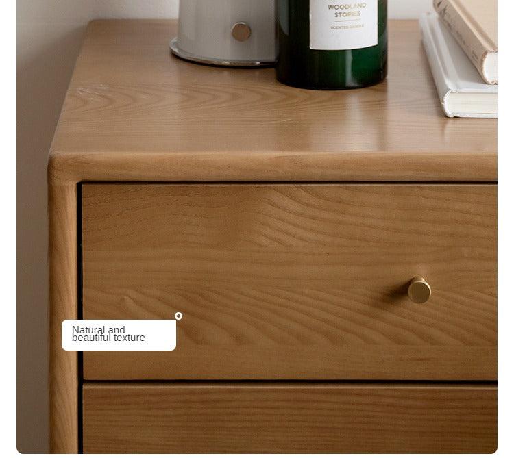 Ash, Cherry Solid Wood Modern Simple Nightstand