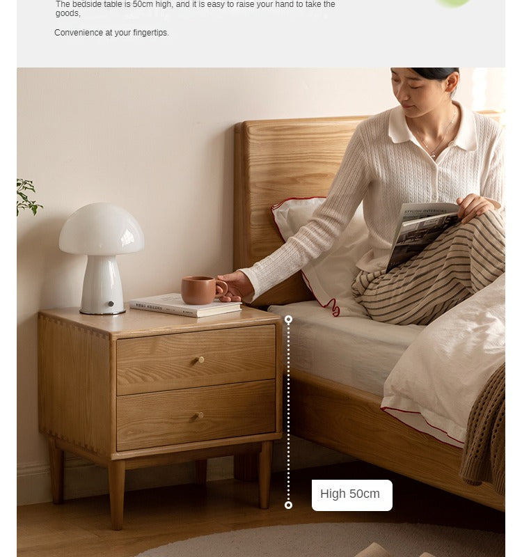 Ash, Cherry Solid Wood Modern Simple Nightstand