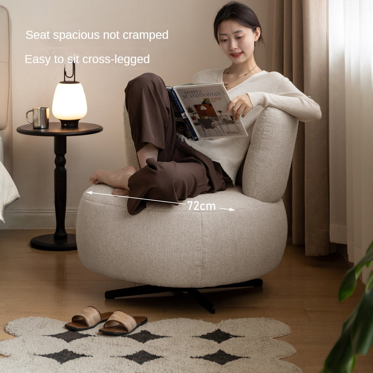 Fabric Modern Simple Single Seat Armchair.