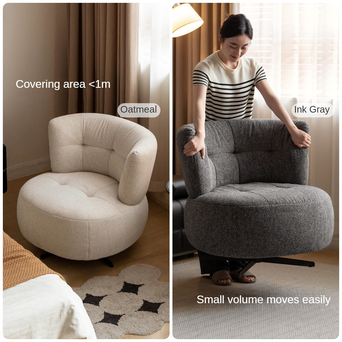 Fabric Modern Simple Single Seat Armchair.