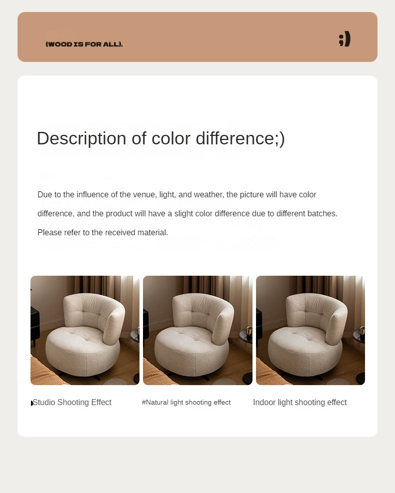 Fabric Modern Simple Single Seat Armchair.