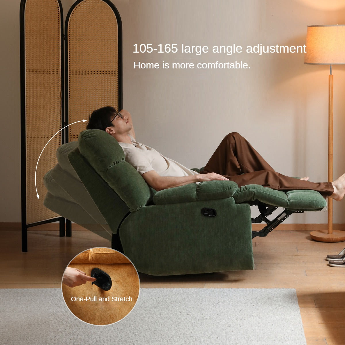 Fabric Lazy Chair Reclining Single