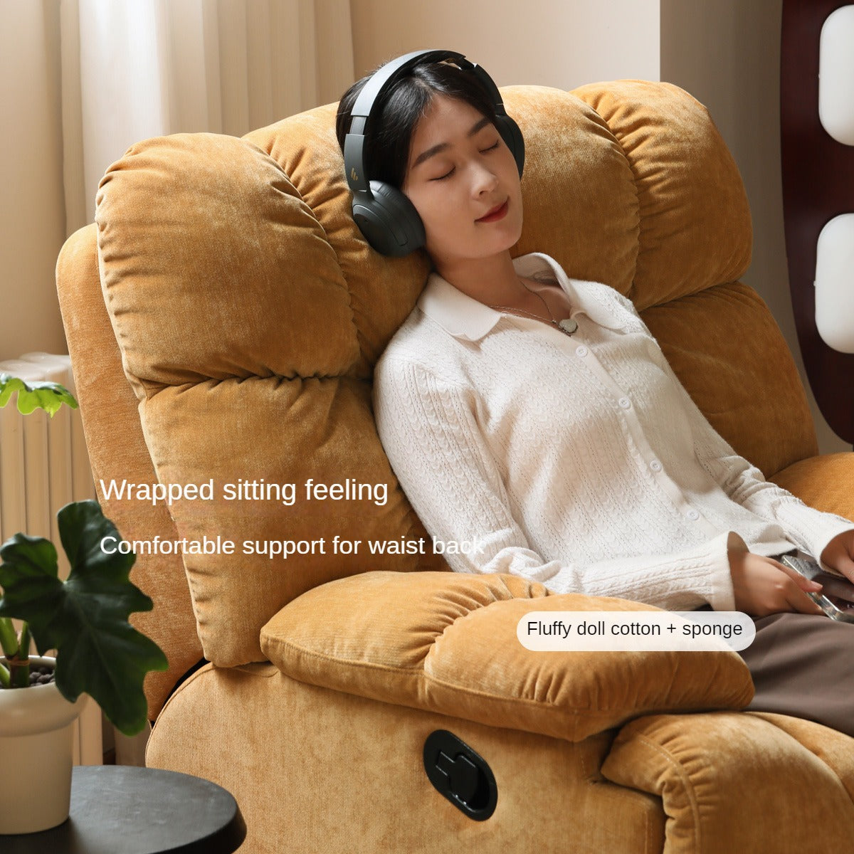 Fabric Lazy Chair Reclining Single