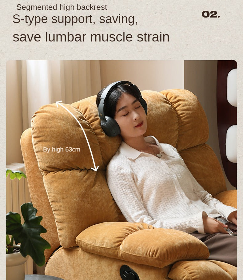 Fabric Lazy Chair Reclining Single