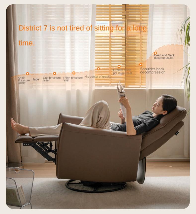 Leather Multifunctional Rotating Single Chair