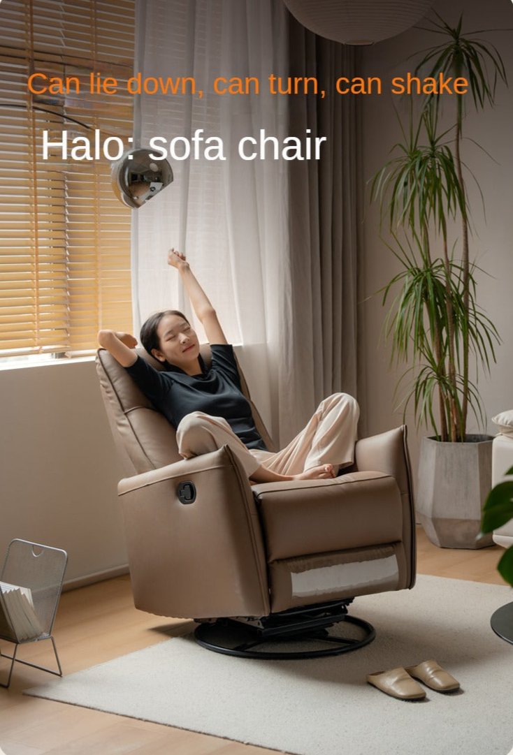 Leather Multifunctional Rotating Single Chair