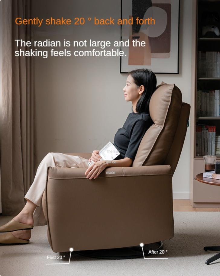 Leather Multifunctional Rotating Single Chair