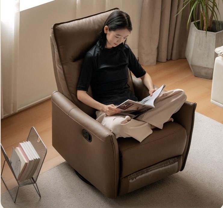 Leather Multifunctional Rotating Single Chair