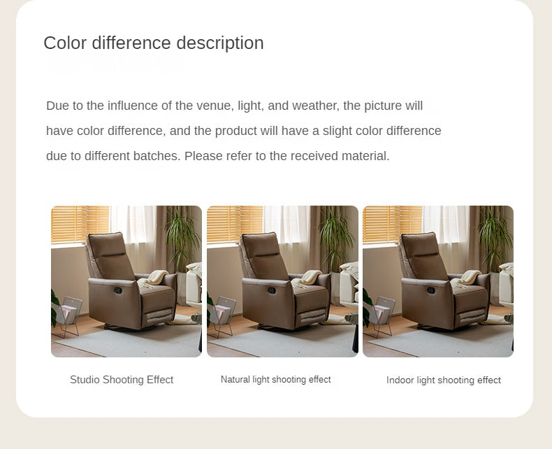 Leather Multifunctional Rotating Single Chair