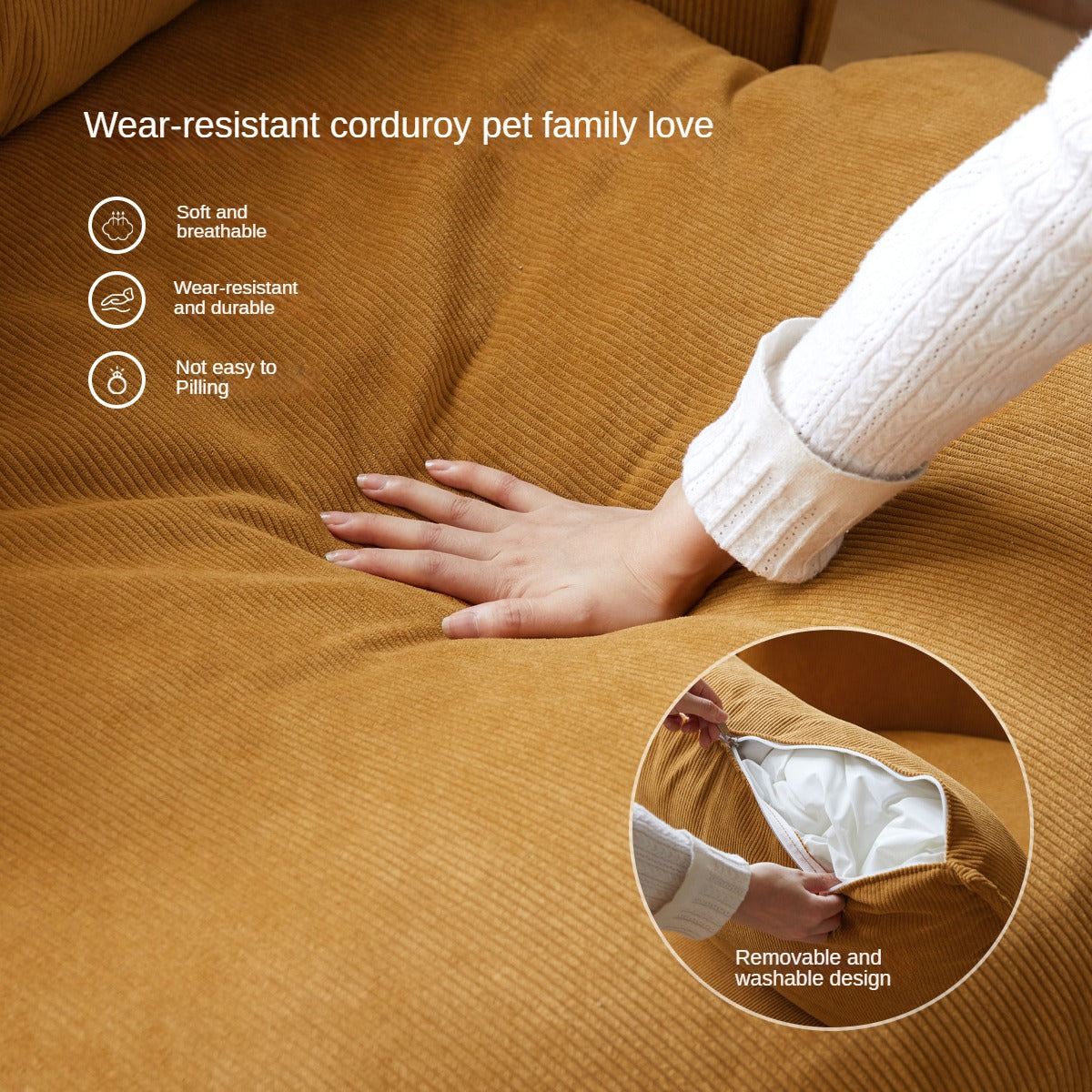 Fabric Round Rotatable Single Chair