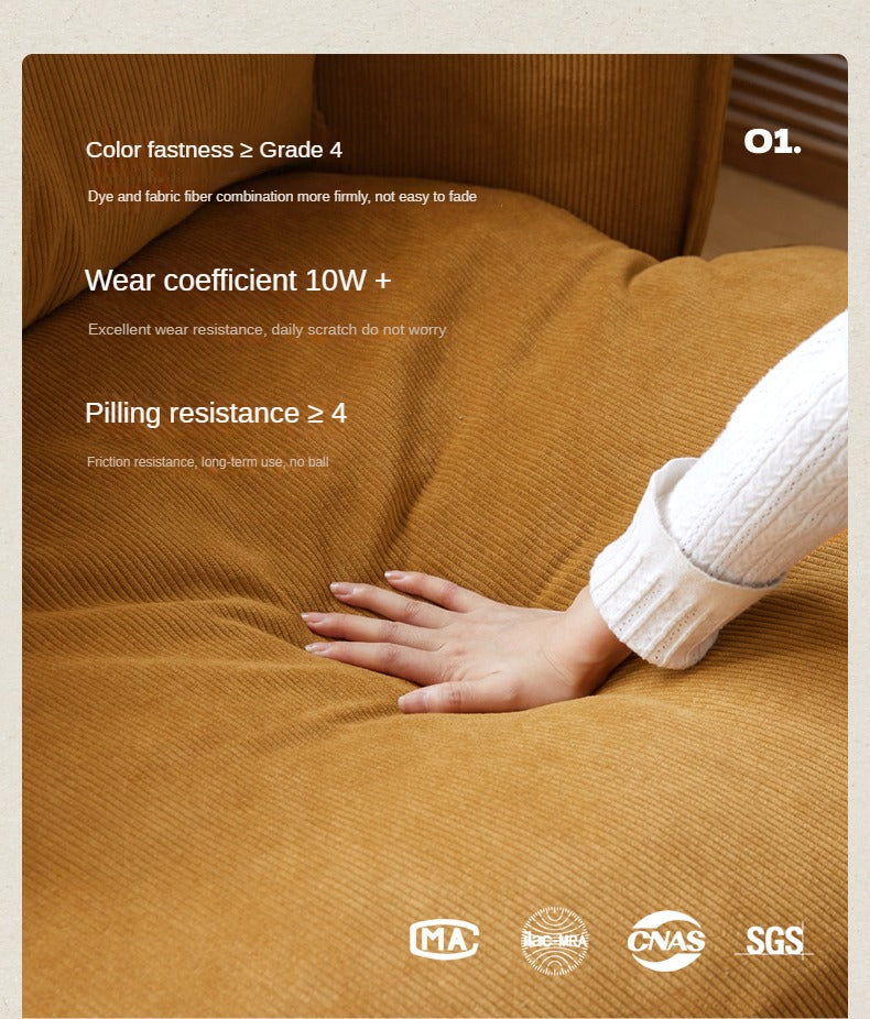 Fabric Round Rotatable Single Chair