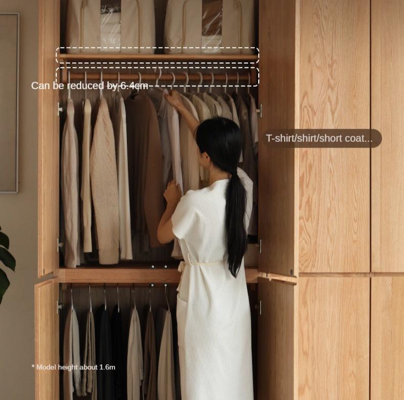 Oak, Ash Solid Wood Sectional Wardrobe.