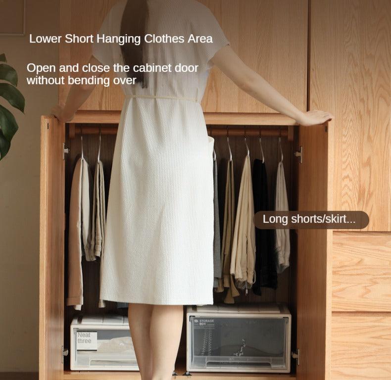 Oak, Ash Solid Wood Sectional Wardrobe.