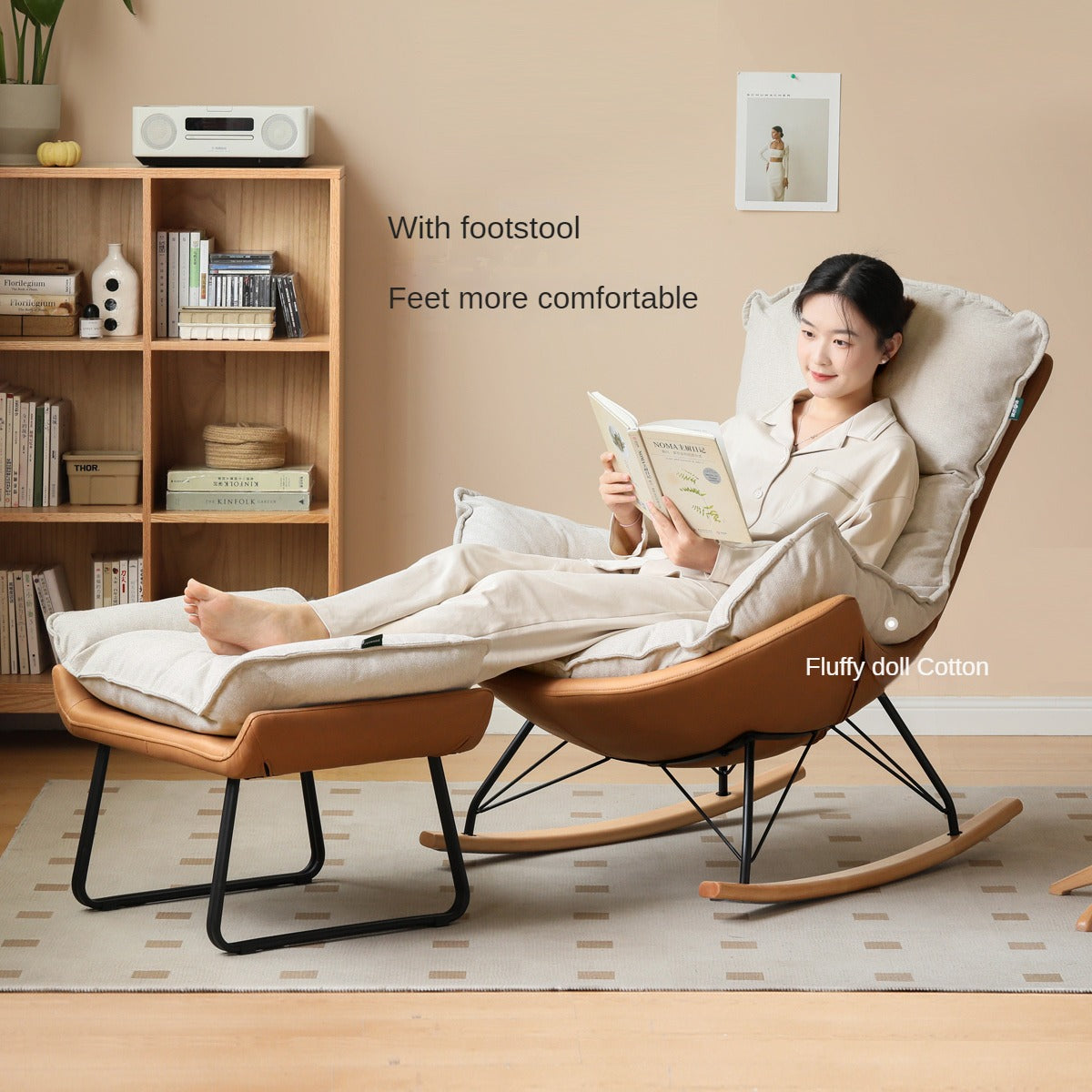 Mid Century Modern Rocking Armchair)