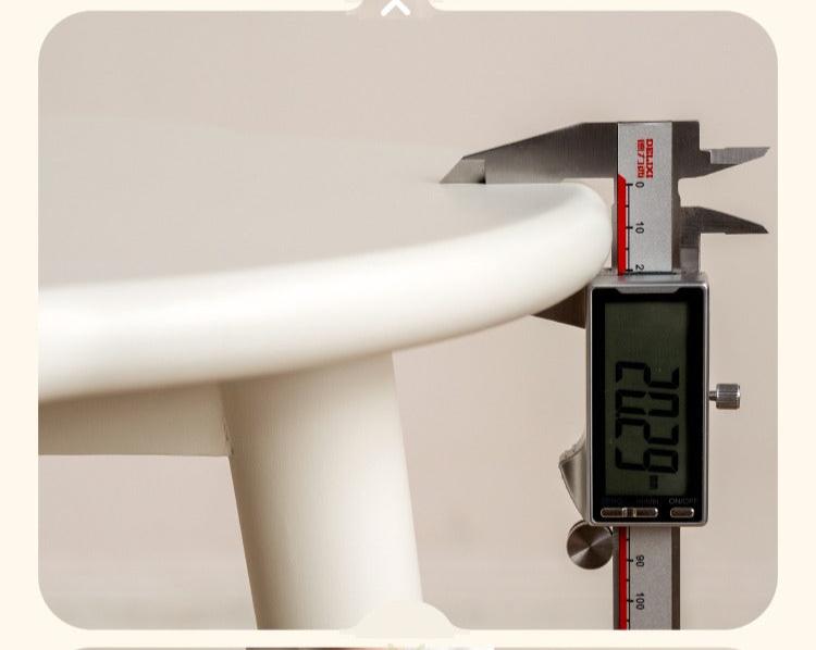 Poplar Solid Wood White Flower Side Table.