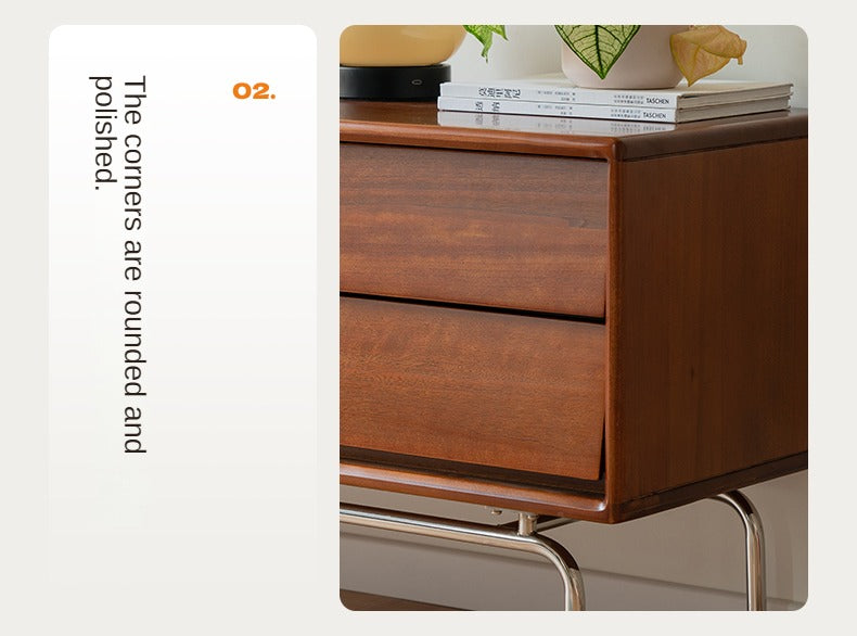 Poplar Solid Wood Large Capacity Floor TV Cabinet