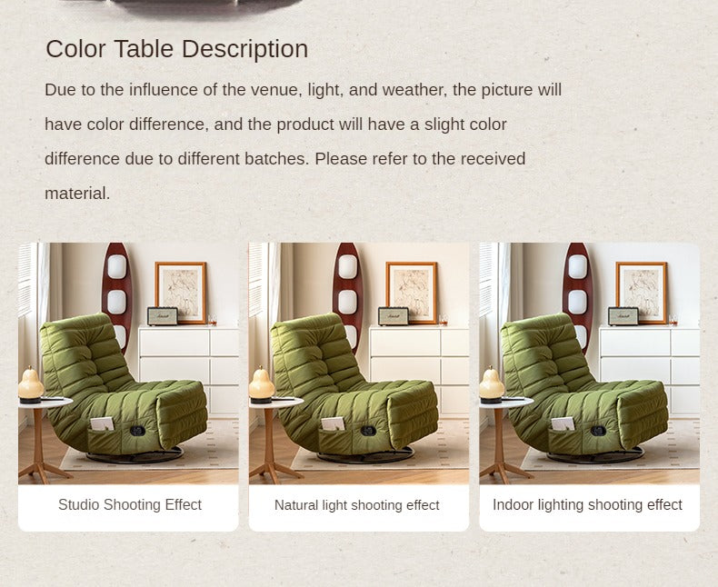 Caterpillar Rotatable Technology Fabric Lazy Chair