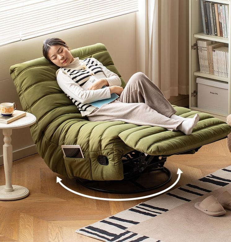 Caterpillar Rotatable Technology Fabric Lazy Chair