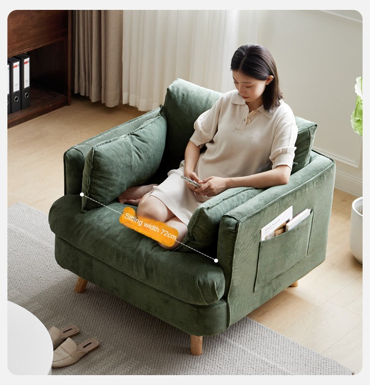 Retro Cozy Fabric Armchair)