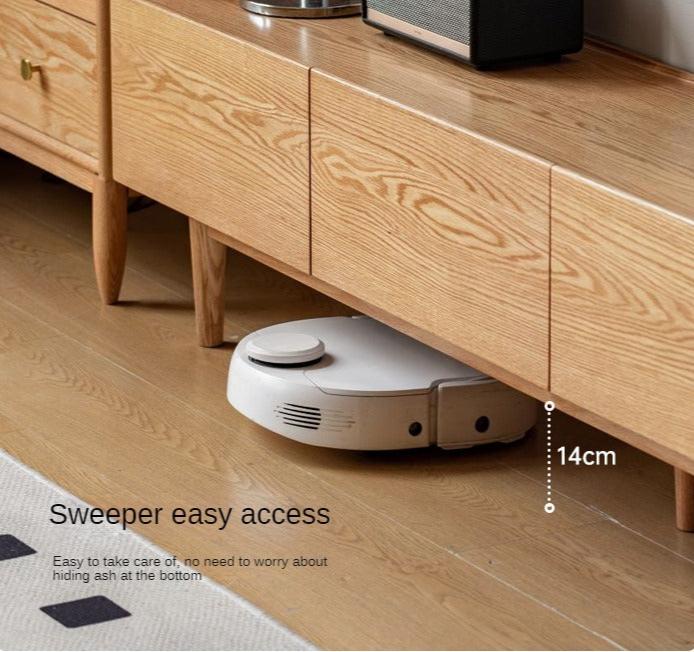 Oak Solid Wood Floor TV Cabinet.