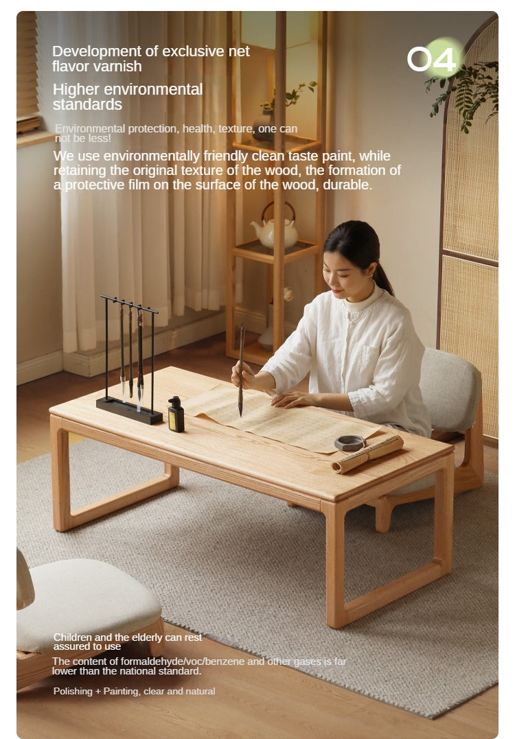 Oak, Black Walnut, Ash Solid Wood Japanese Style Tea Table