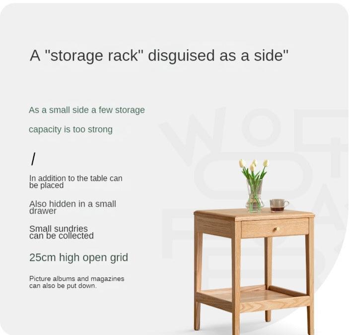 Oak, Black Walnut, Solid RubberWood Nightstand, Side Table.