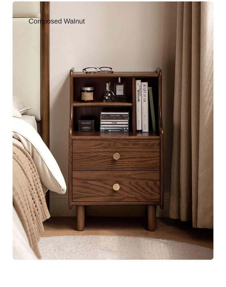Oak Solid Wood Nightstand.
