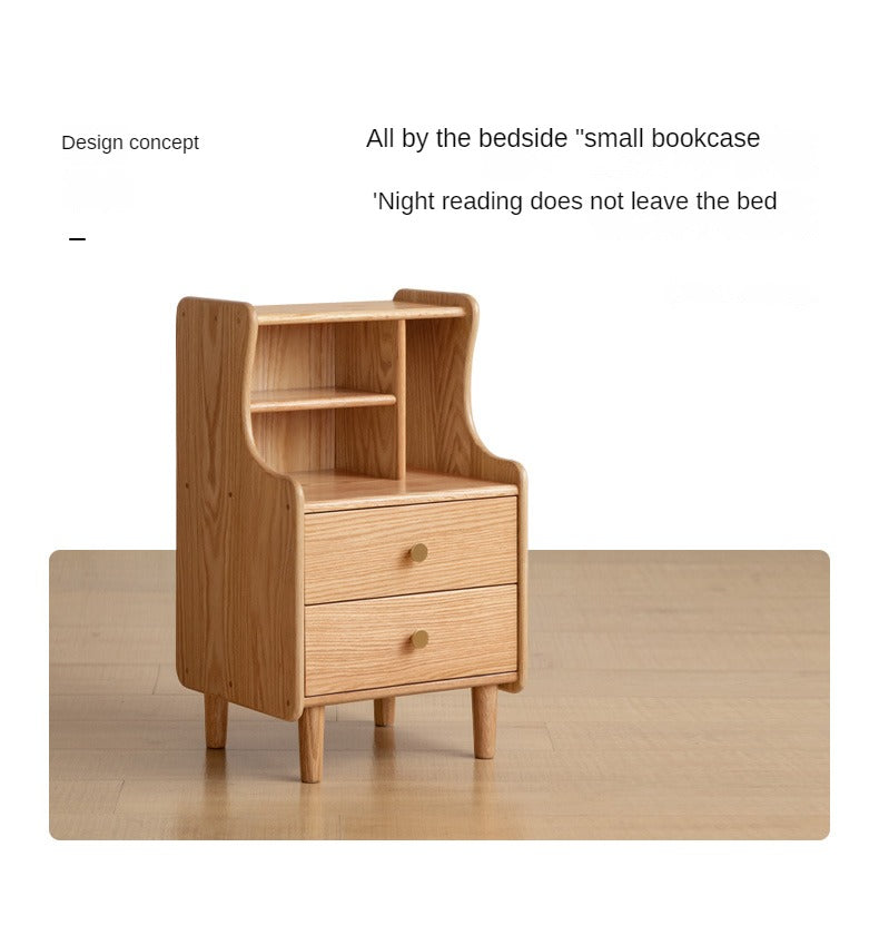 Oak Solid Wood Nightstand.