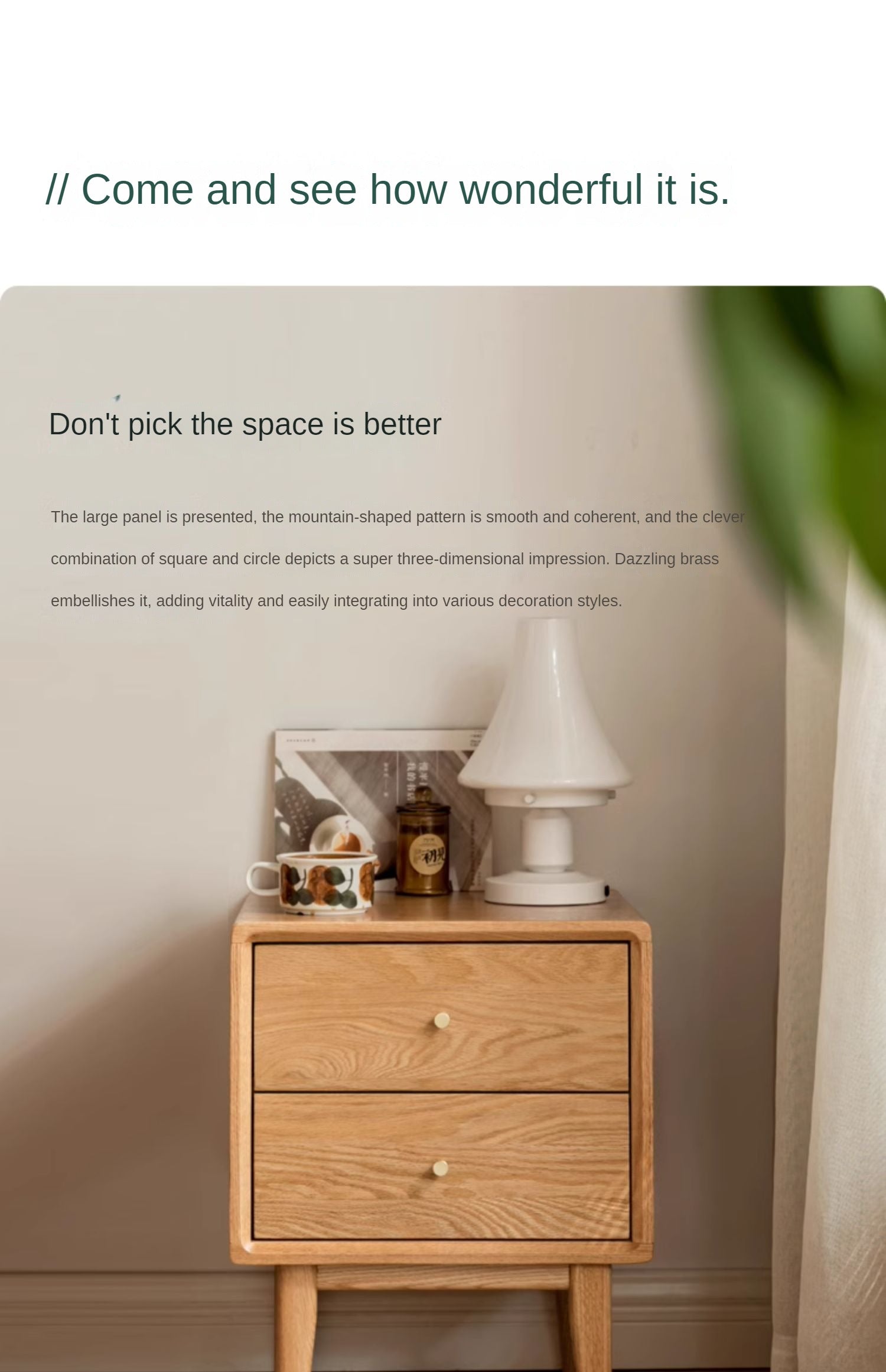 Beech, Oak, Ash solid wood Nightstand