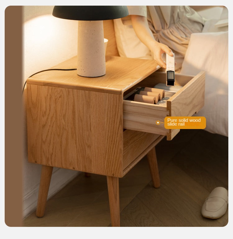 Oak solid wood Nightstand :