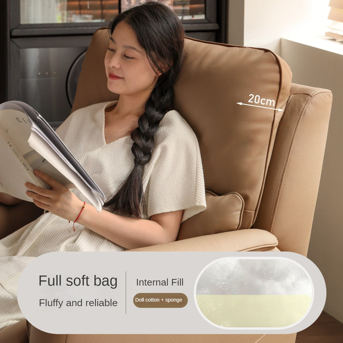 Leather Chair Electric Leisure Recliner.