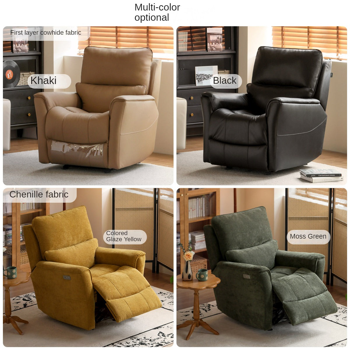 Leather Chair Electric Leisure Recliner.