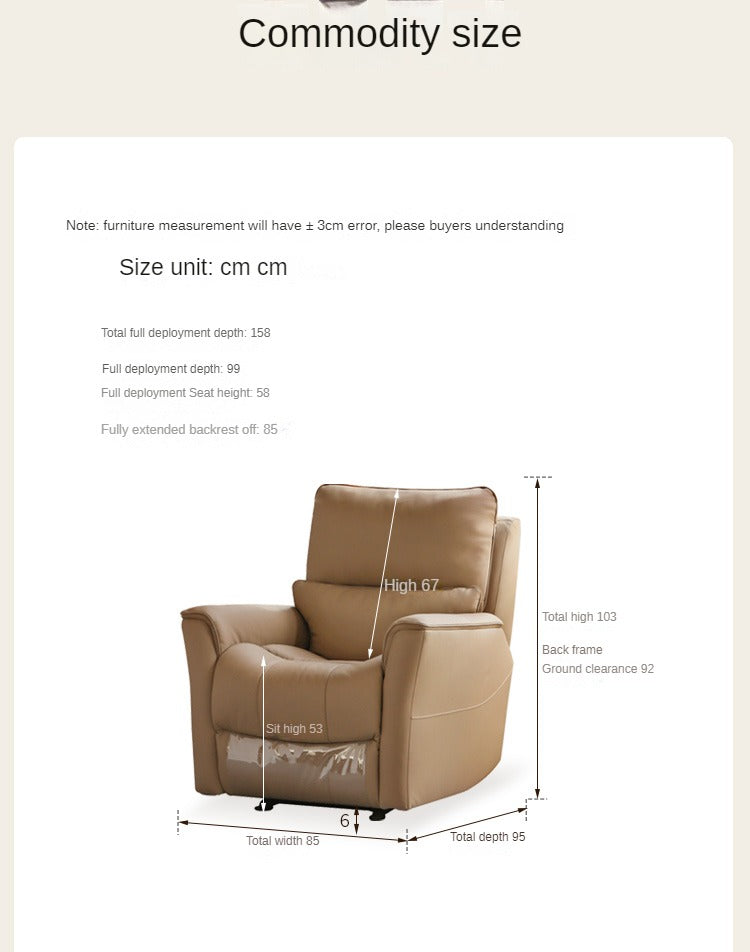 Leather Chair Electric Leisure Recliner.
