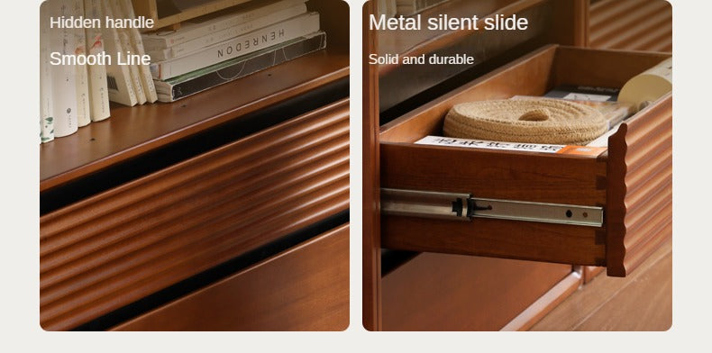 Poplar Solid Wood Antique Style Partition Bookcase