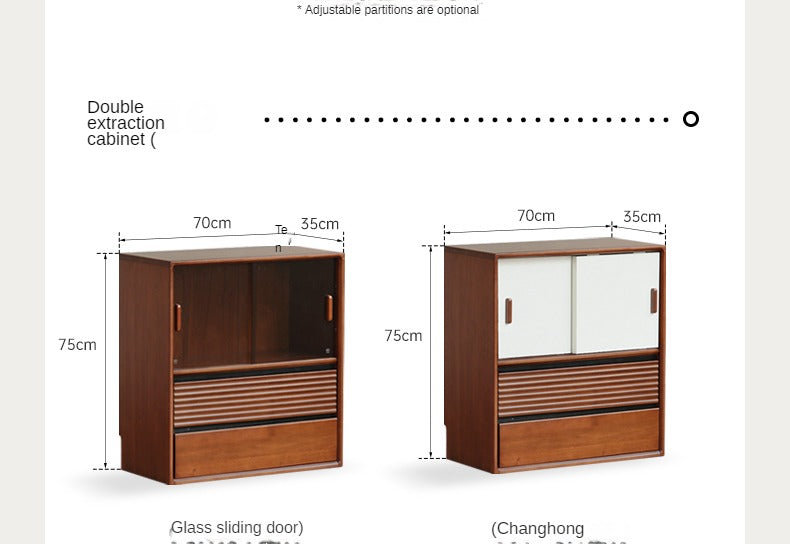 Poplar Solid Wood Antique Style Partition Bookcase