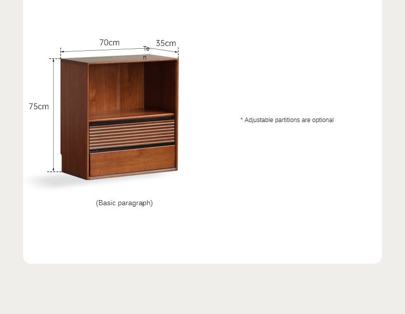 Poplar Solid Wood Antique Style Partition Bookcase