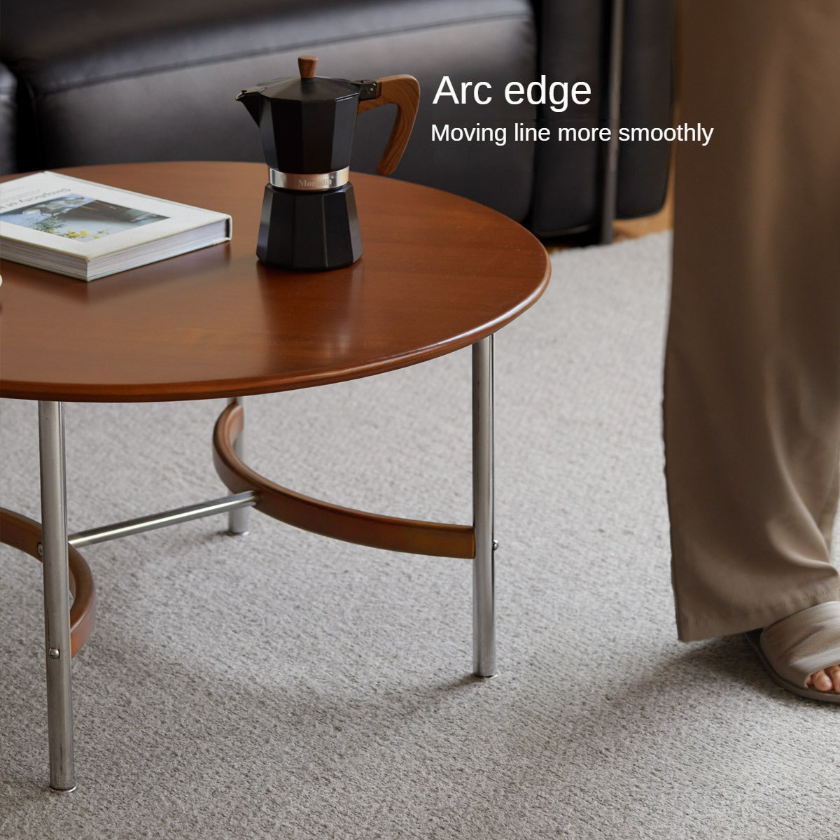 Poplar Solid Wood American Retro Coffee Table.