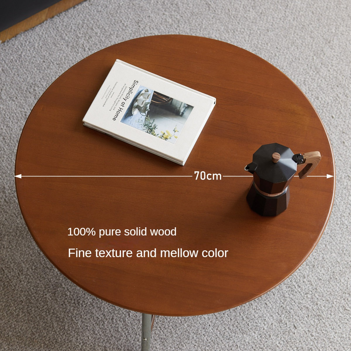 Poplar Solid Wood American Retro Coffee Table.